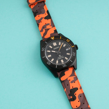 Tropical Retro Style FKM Rubber Quick Release Watch Straps