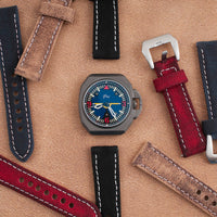 Distressed Canvas and Leather Quick Release Watch Straps