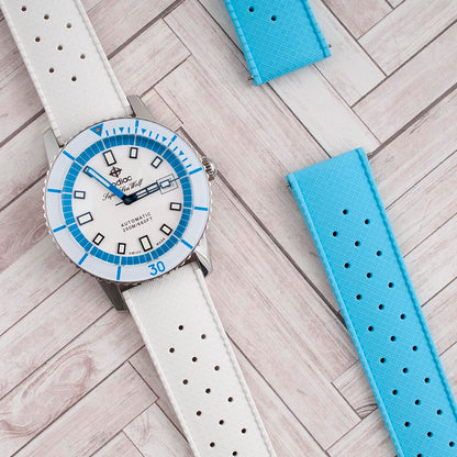 Tropical Retro Style FKM Rubber Quick Release Watch Straps