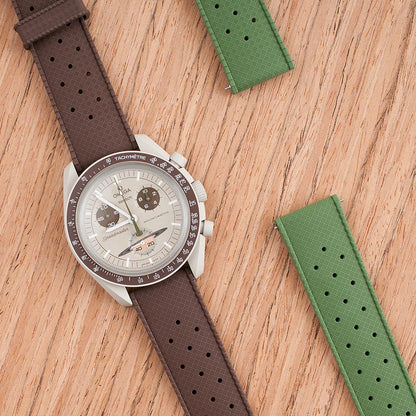 Tropical Retro Style FKM Rubber Quick Release Watch Straps