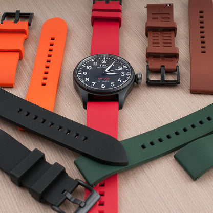 Smooth FKM Rubber Quick Release Watch Straps