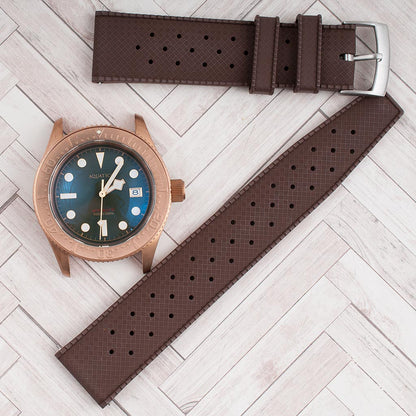 Tropical Retro Style FKM Rubber Quick Release Watch Straps