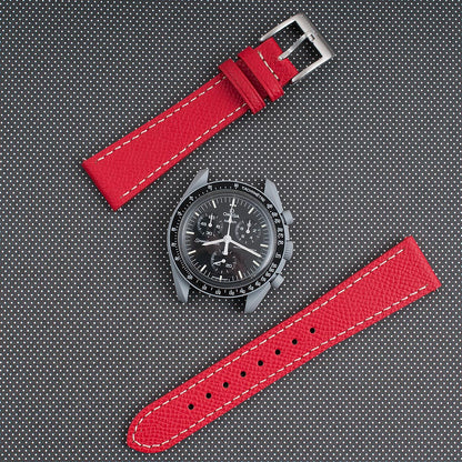 Full Grain Leather Epsom Style Quick Release Watch Straps