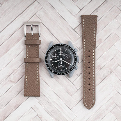 Full Grain Leather Epsom Style Quick Release Watch Straps