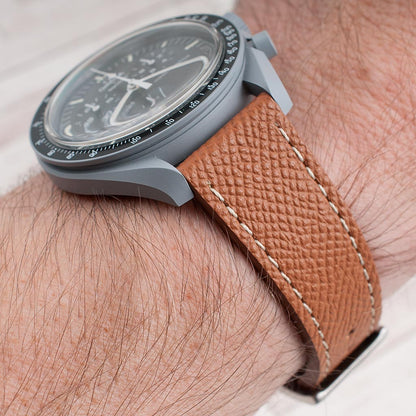 Full Grain Leather Epsom Style Quick Release Watch Straps