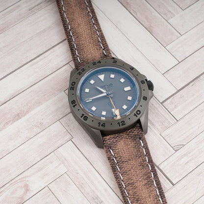 Distressed Canvas and Leather Quick Release Watch Straps