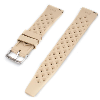 Tropical Retro Style FKM Rubber Quick Release Watch Straps