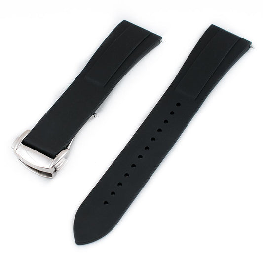 Deployant FKM Rubber Quick Release Watch Straps