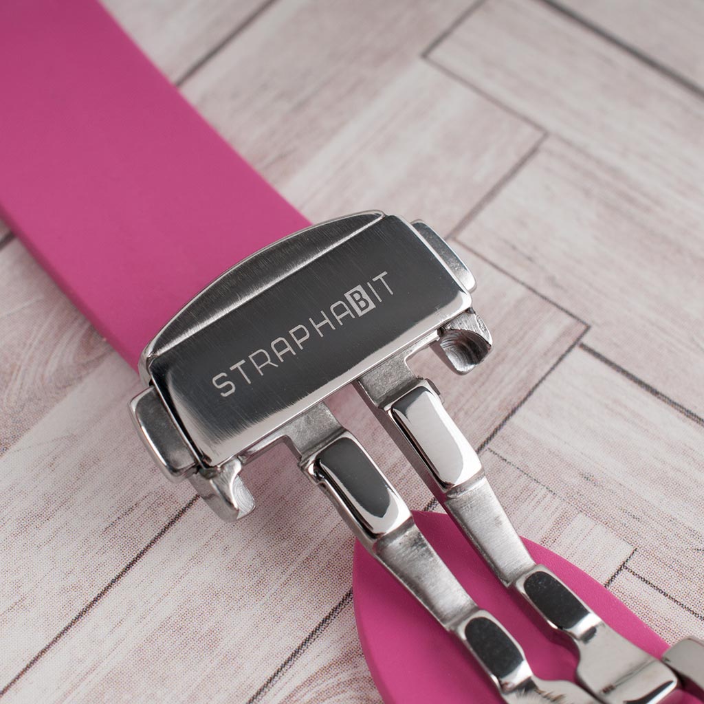 Brodinkee x StrapHabit Men Wear Pink 2024 Deployant Buckles