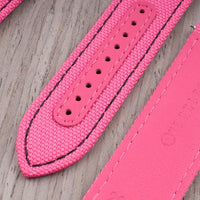 Brodinkee x StrapHabit Men Wear Pink 2025 Deployant Sailcloth Watch Straps