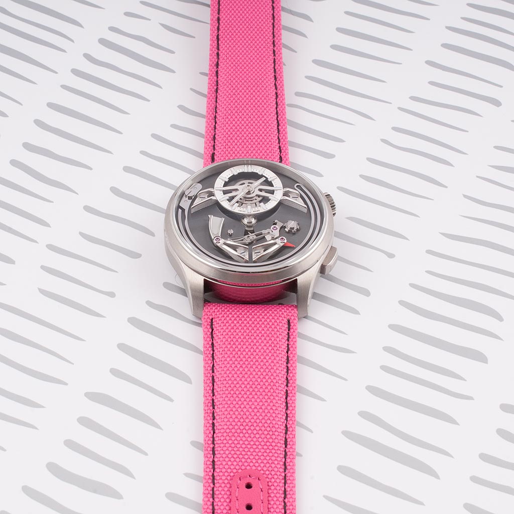 Brodinkee x StrapHabit Men Wear Pink 2025 Deployant Sailcloth Watch Straps