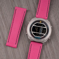 Brodinkee x StrapHabit Men Wear Pink 2025 Deployant Sailcloth Watch Straps