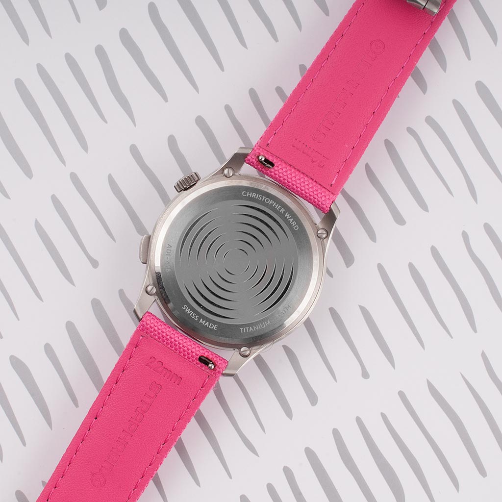 Brodinkee x StrapHabit Men Wear Pink 2025 Deployant Sailcloth Watch Straps