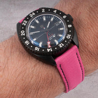 Brodinkee x StrapHabit Men Wear Pink 2025 Deployant Sailcloth Watch Straps