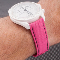 Brodinkee x StrapHabit Men Wear Pink 2025 Deployant Sailcloth Watch Straps