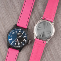 Brodinkee x StrapHabit Men Wear Pink 2025 Deployant Sailcloth Watch Straps