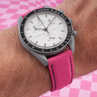 Brodinkee x StrapHabit Men Wear Pink 2025 Deployant Sailcloth Watch Straps