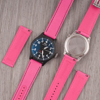Brodinkee x StrapHabit Men Wear Pink 2025 Deployant Sailcloth Watch Straps