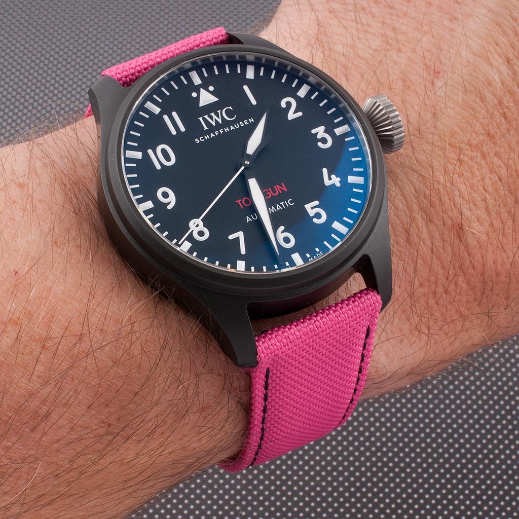 Brodinkee x StrapHabit Men Wear Pink 2025 Deployant Sailcloth Watch Straps
