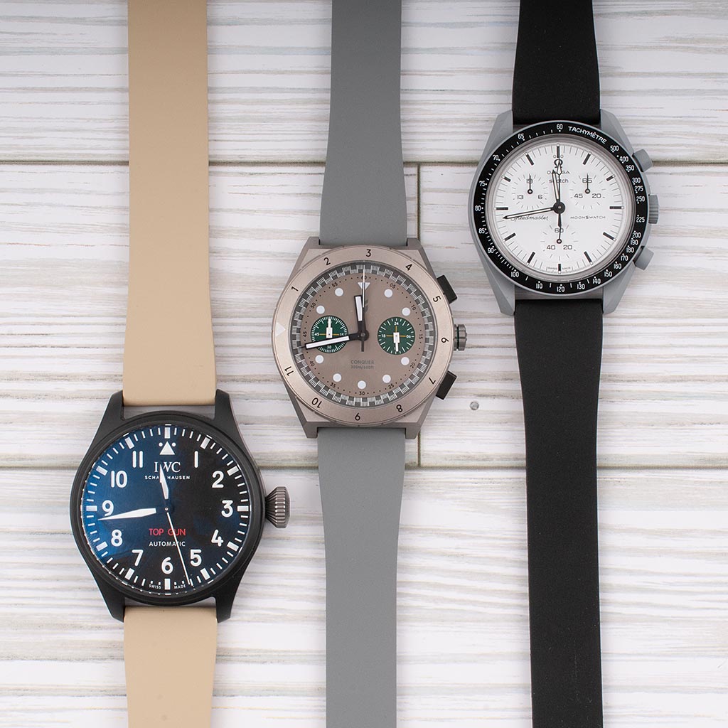 CTS Deployant Smooth FKM Rubber Watch Straps