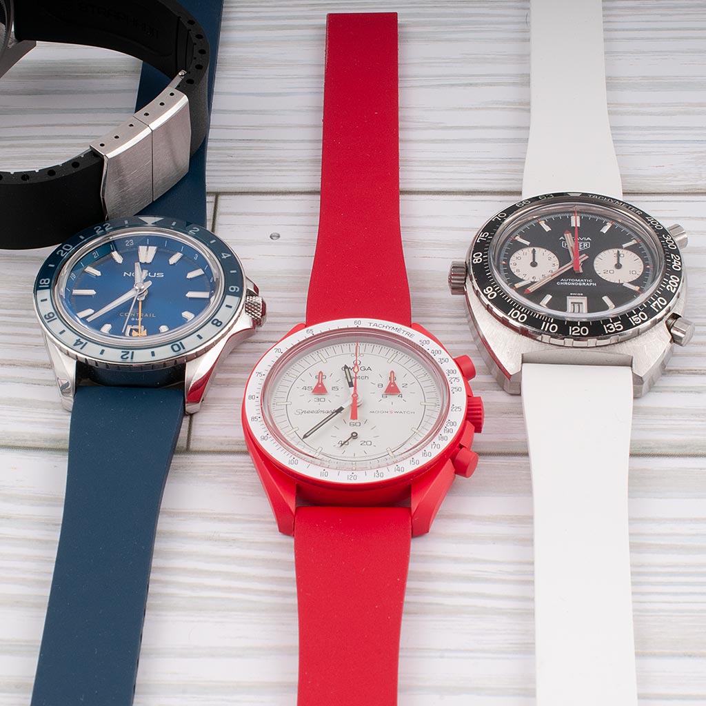 CTS Deployant Smooth FKM Rubber Watch Straps