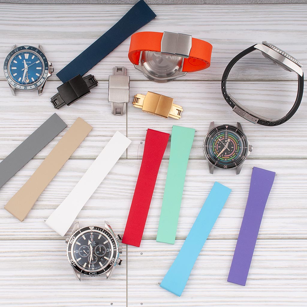 CTS Deployant Smooth FKM Rubber Watch Straps