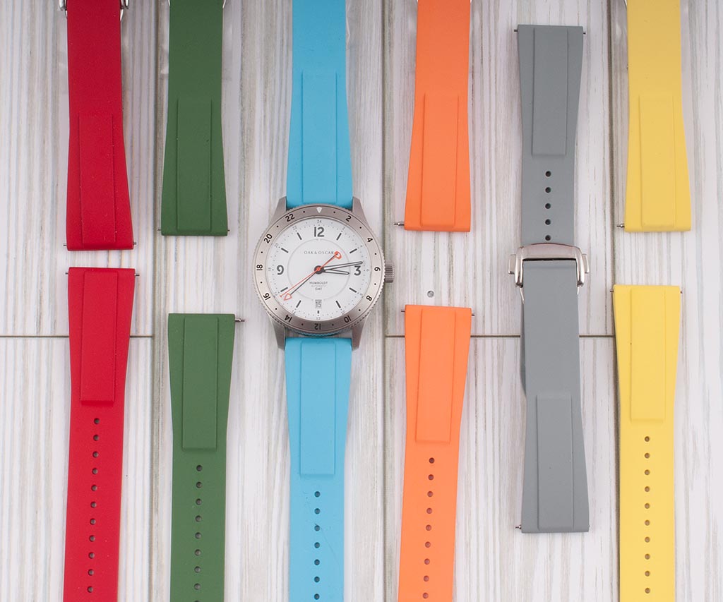 Deployant FKM Rubber Quick Release Watch Straps