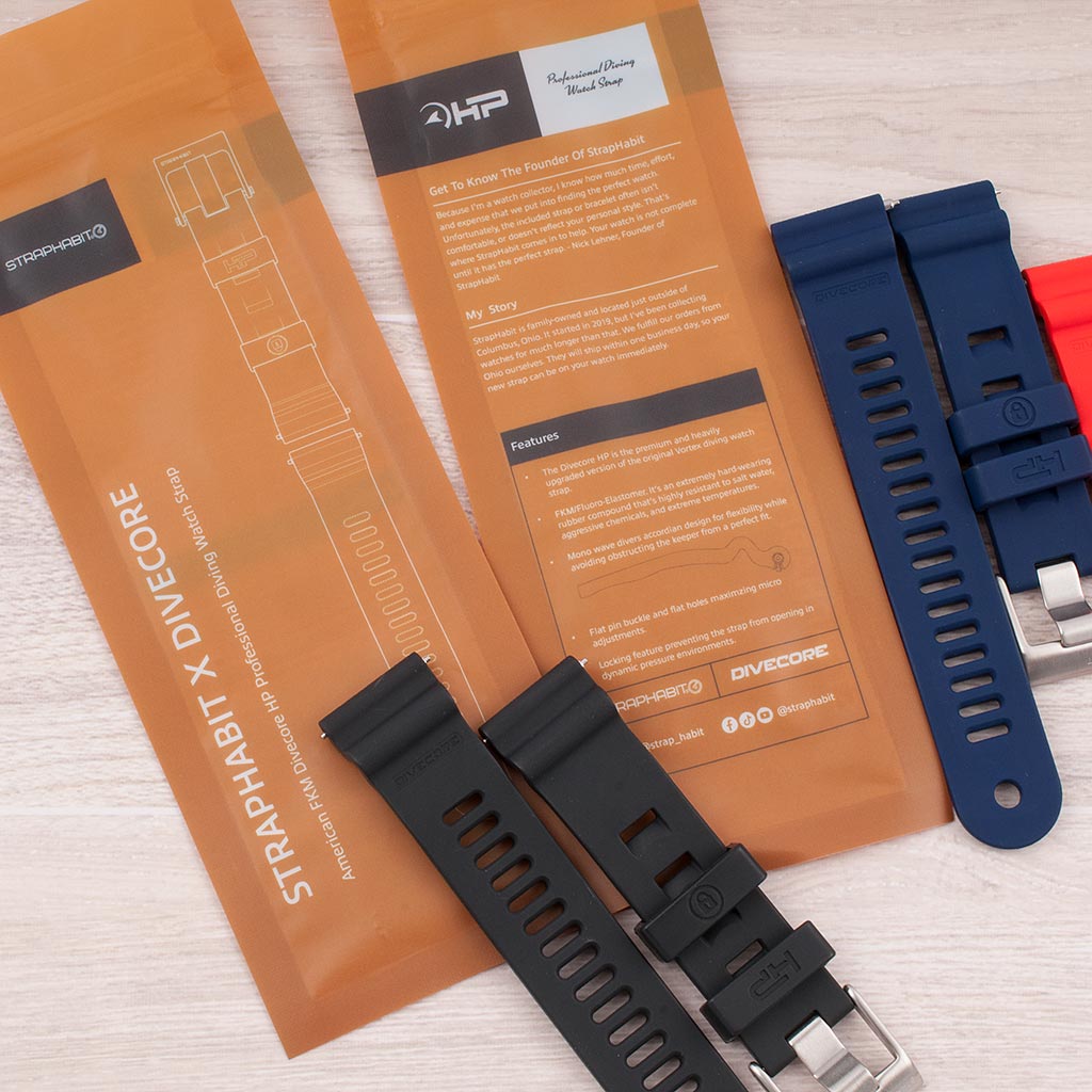 Divecore x StrapHabit HP Professional Diving Watch Straps