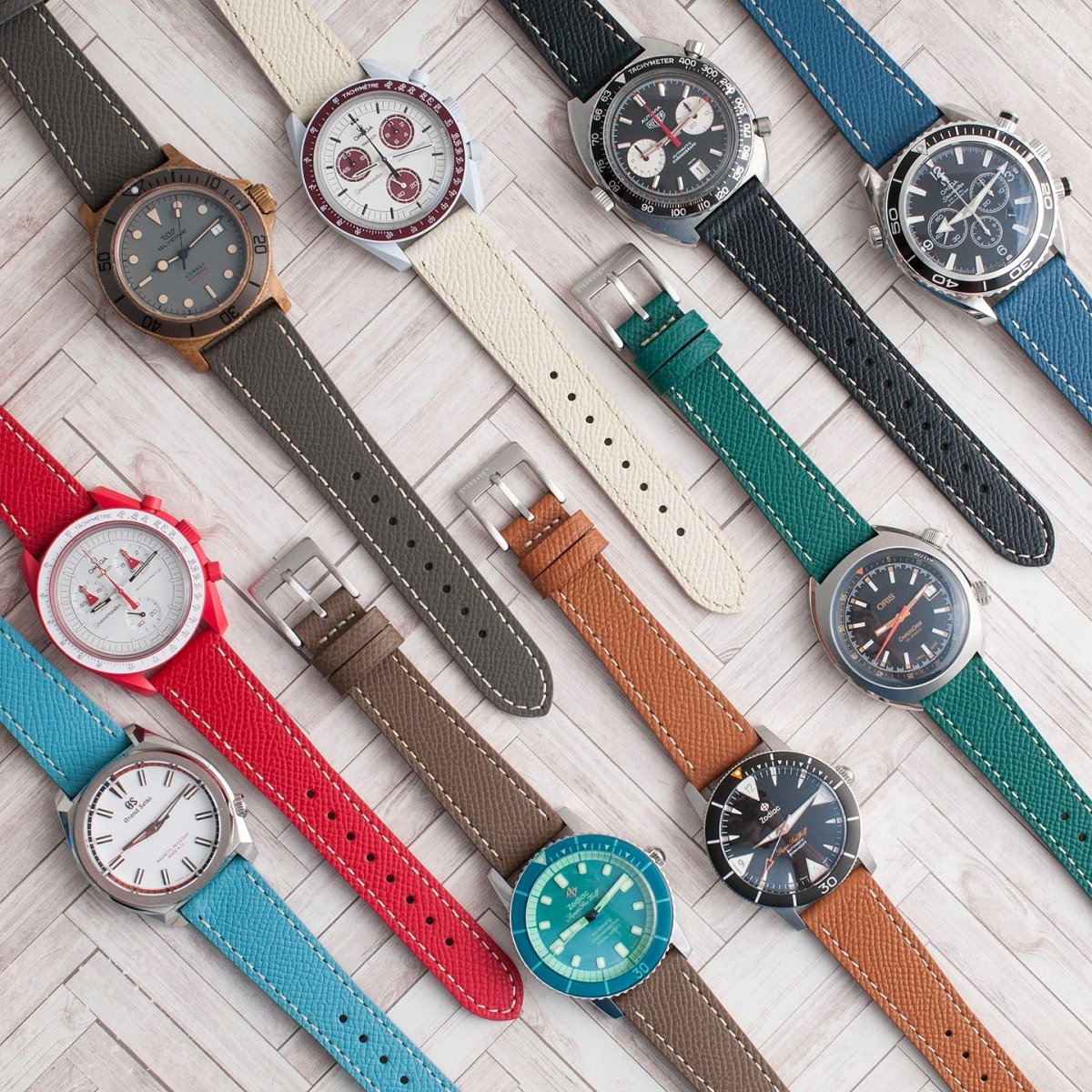 StrapHabit Leather Epsom Style Watch Straps