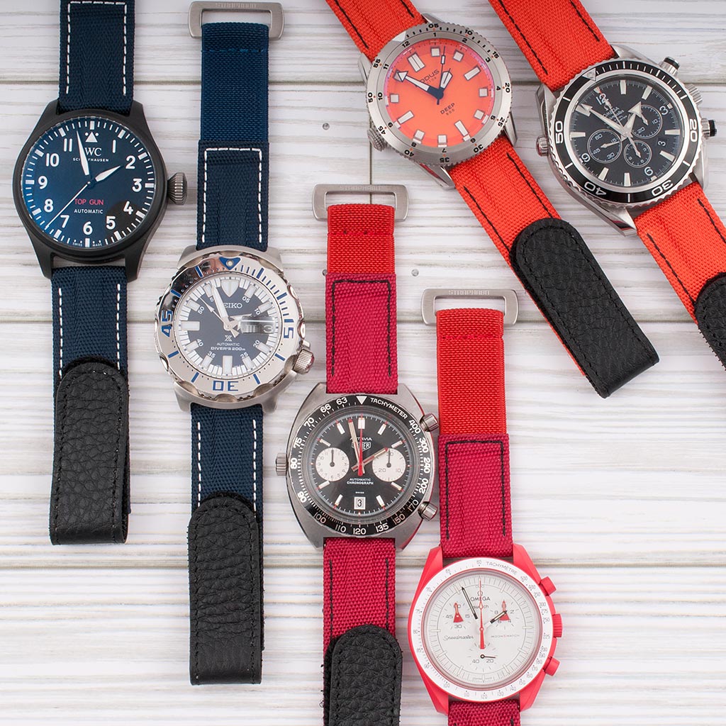 Hook and Loop Elastic Quick Release Watch Straps