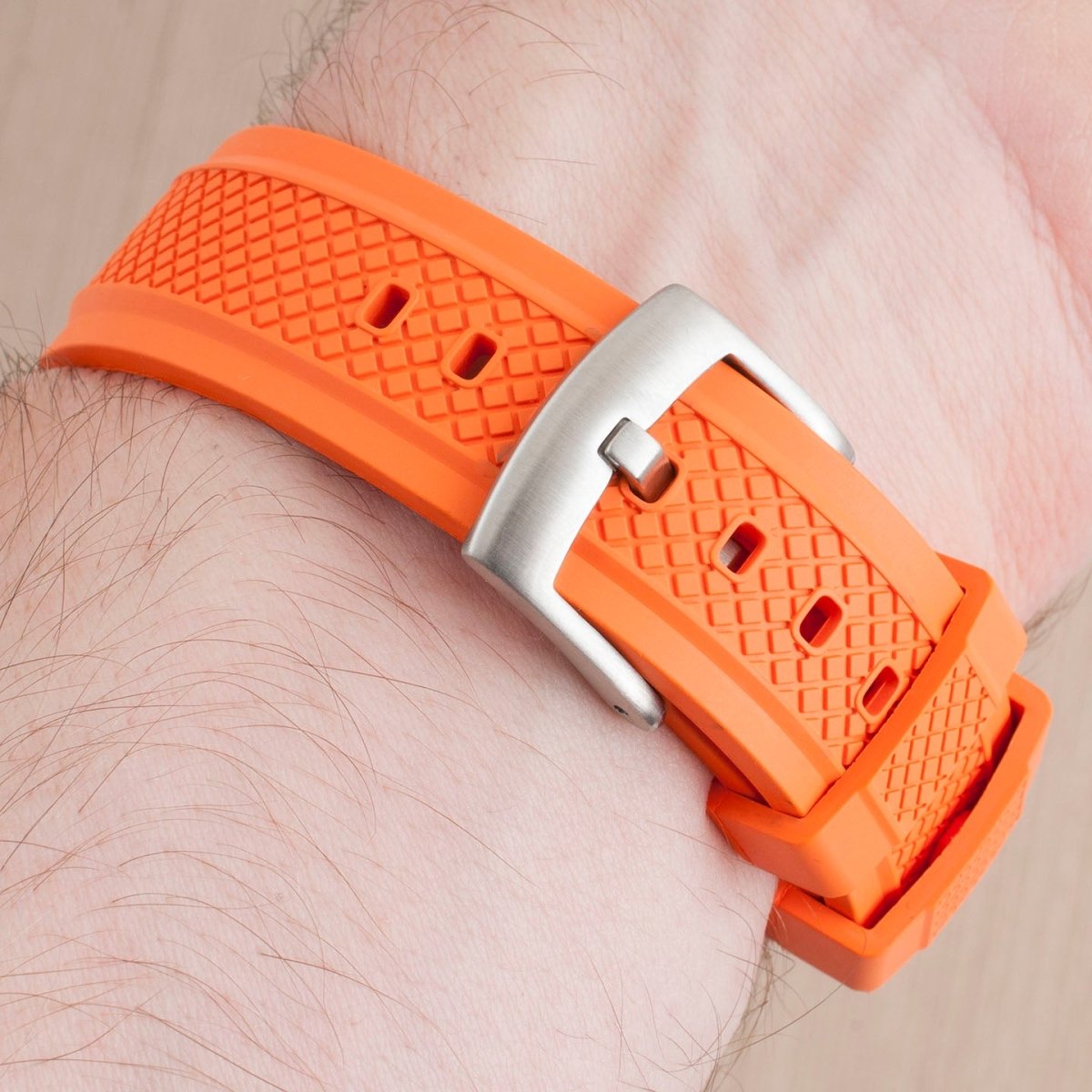Locking Keeper FKM Rubber Quick Release Watch Straps