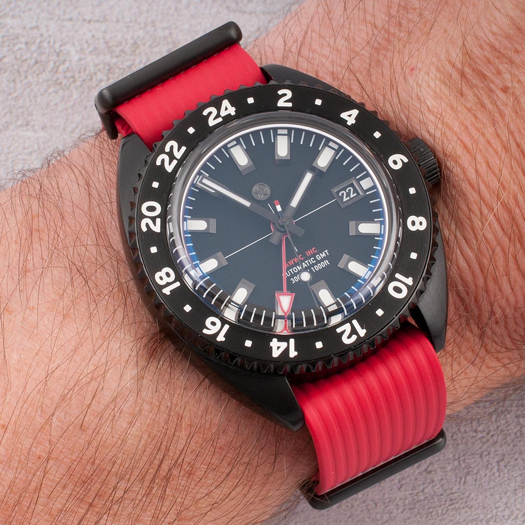 Ribbed Pass-Through FKM Rubber Watch Straps