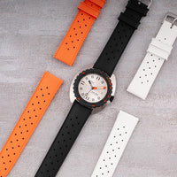 Tropical Retro Style FKM Rubber Quick Release Watch Straps