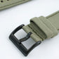 Canvas quick release watch strap band black pvd buckle 20mm 22mm