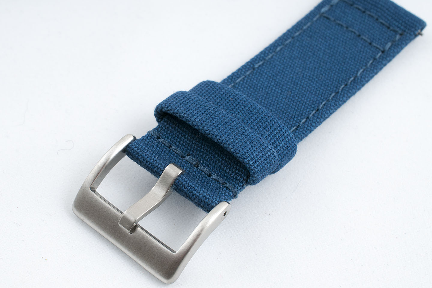 Canvas quick release watch strap band blue 20mm 22mm