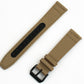 Premium Sailcloth quick release watch strap band replacement 19mm, 20mm, 21mm, 22mm khaki tan beige brown sand black pvd buckle