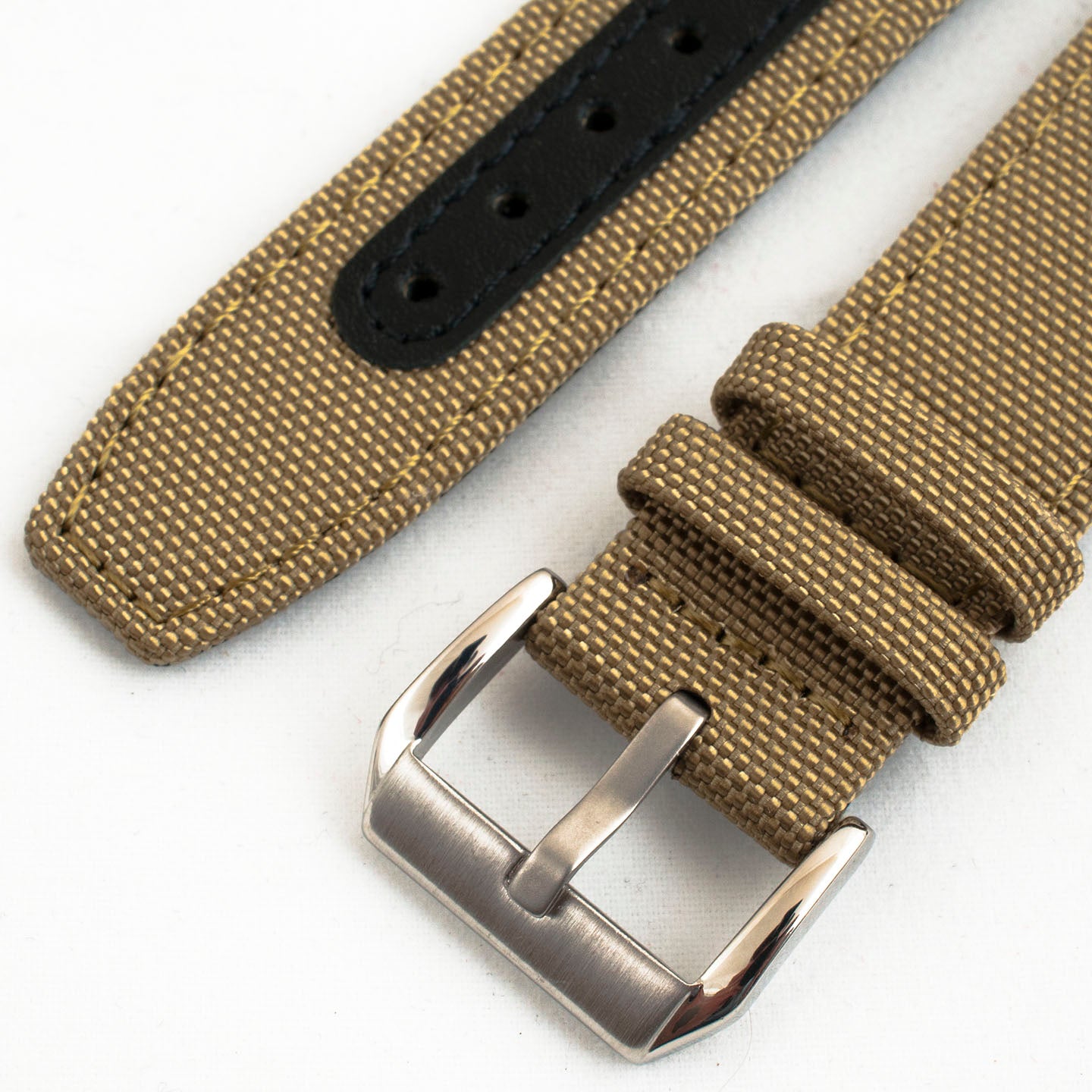 Premium Sailcloth quick release watch strap band replacement 19mm, 20mm, 21mm, 22mm khaki tan beige brown sand