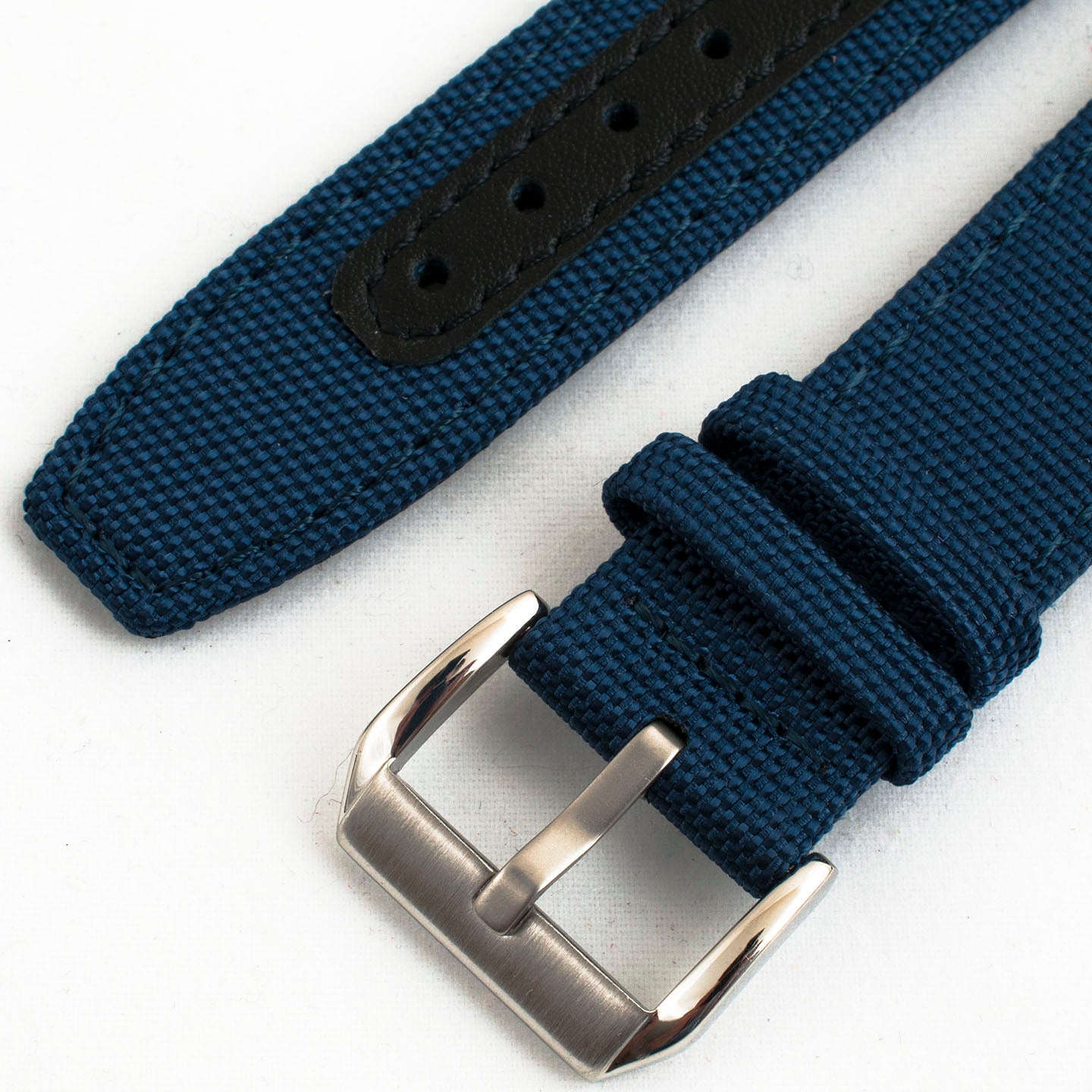 Premium Sailcloth quick release watch strap band replacement 19mm, 20mm, 21mm, 22mm blue