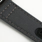 Premium Sailcloth quick release watch strap band replacement 19mm, 20mm, 21mm, 22mm gray grey