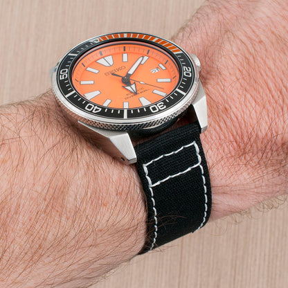 Luminous Stitching Canvas Watch Straps