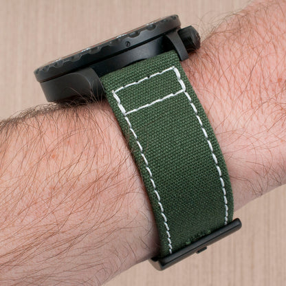 Luminous Stitching Canvas Watch Straps