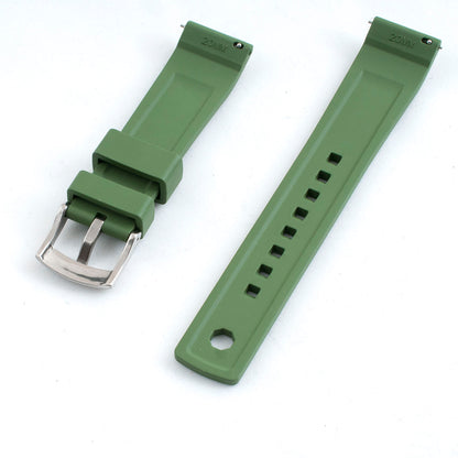 Locking Keeper FKM Rubber Quick Release Watch Straps