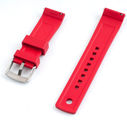 Locking Keeper FKM Rubber Quick Release Watch Straps