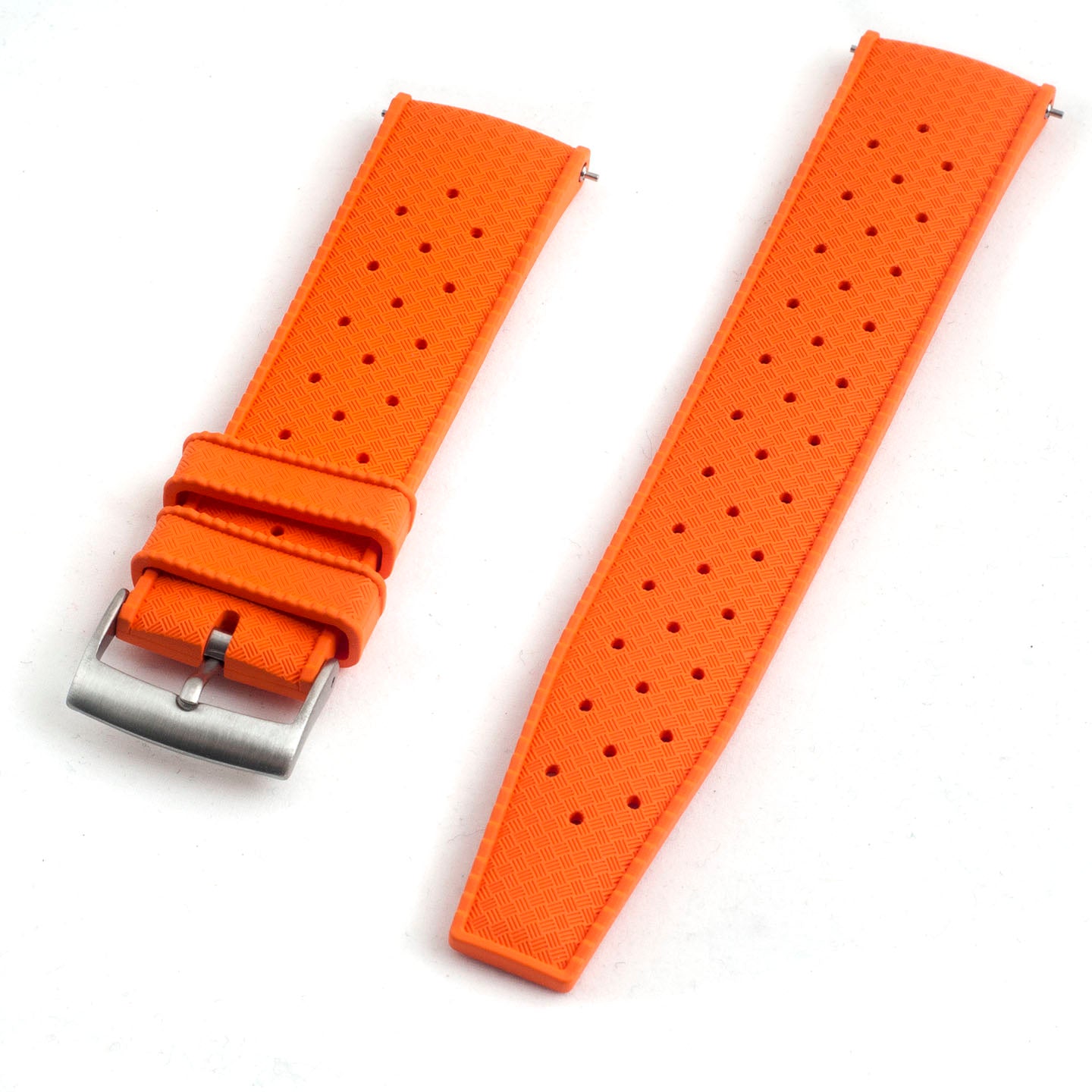Tropical retro vintage replacement watch strap band FKM rubber tropic 19mm 20mm 21mm 22mm orange
