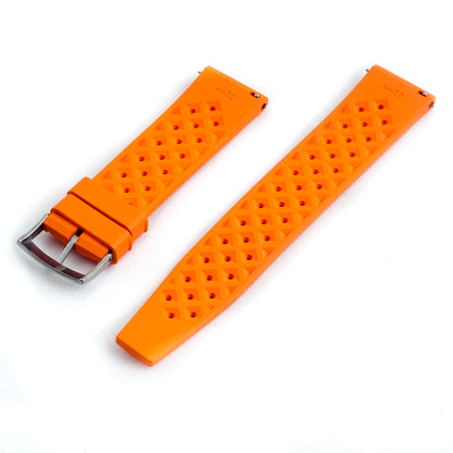 Tropical retro vintage replacement watch strap band FKM rubber tropic 19mm 20mm 21mm 22mm orange