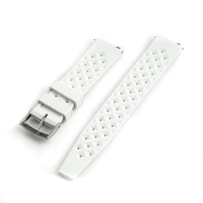 Tropical retro vintage replacement watch strap band FKM rubber tropic 19mm 20mm 21mm 22mm white