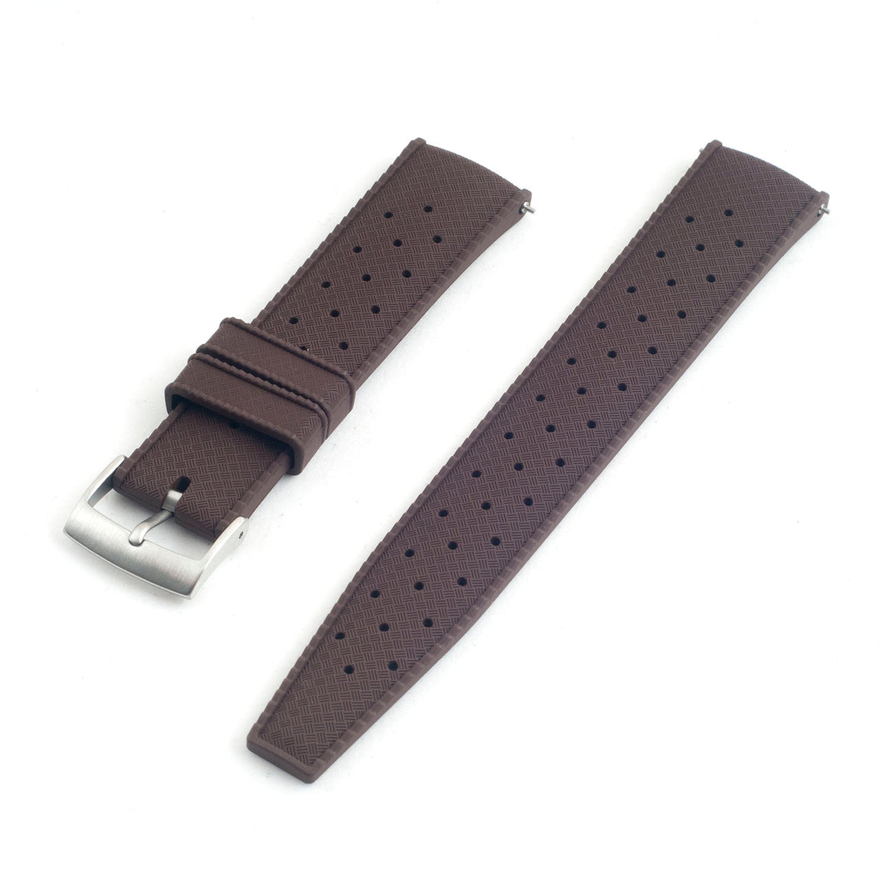 Tropical retro vintage replacement watch strap band FKM rubber tropic 19mm 20mm 21mm 22mm brown variant_brown