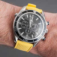 Tropical retro vintage replacement watch strap band FKM rubber tropic 19mm 20mm 21mm 22mm yellow omega planet ocean chrono variant_yellow