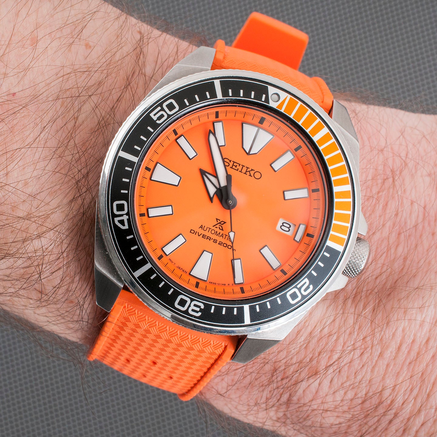 Tropical retro vintage replacement watch strap band FKM rubber tropic 19mm 20mm 21mm 22mm orange seiko orange samurai