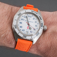 Tropical retro vintage replacement watch strap band FKM rubber tropic 19mm 20mm 21mm 22mm orange vostok 24 hr white variant_orange